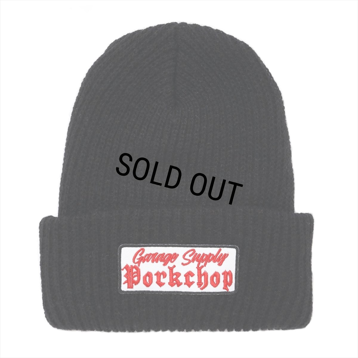 画像1: PORKCHOP/O.E. KNIT CAP（BLACK）［ニットキャップ-24春夏］ (1)