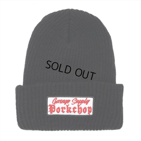 画像1: PORKCHOP/O.E. KNIT CAP（BLACK）［ニットキャップ-24春夏］