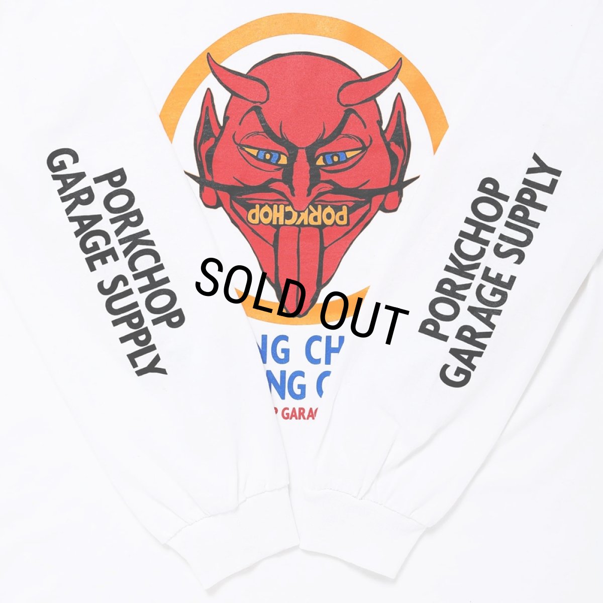 画像3: PORKCHOP/NOTHING DEVIL L/S TEE（WHITE）［プリント長袖T-24春夏］ (3)