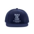 画像1: RATS/EMBROIDERY CAP "WAY OF LIFE"（NAVY/PEARL BLUE）［スナップバックキャップ-24春夏］ (1)