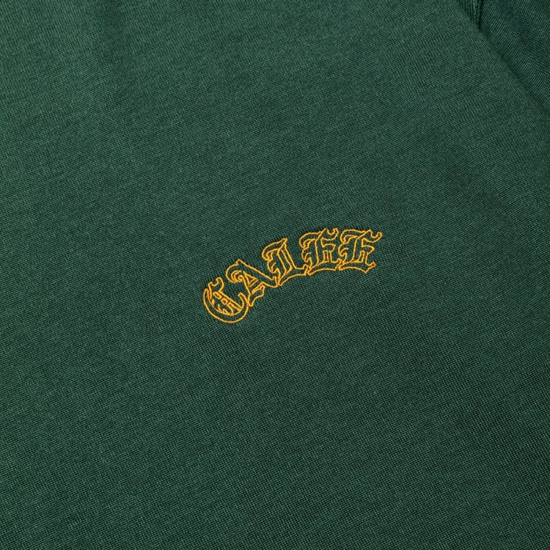 画像2: 【40%OFF】CALEE/VINTAGE TYPE R/C DROP SHOULDER L/S TEE（GREEN）［ドロップショルダー長袖T-24春夏］