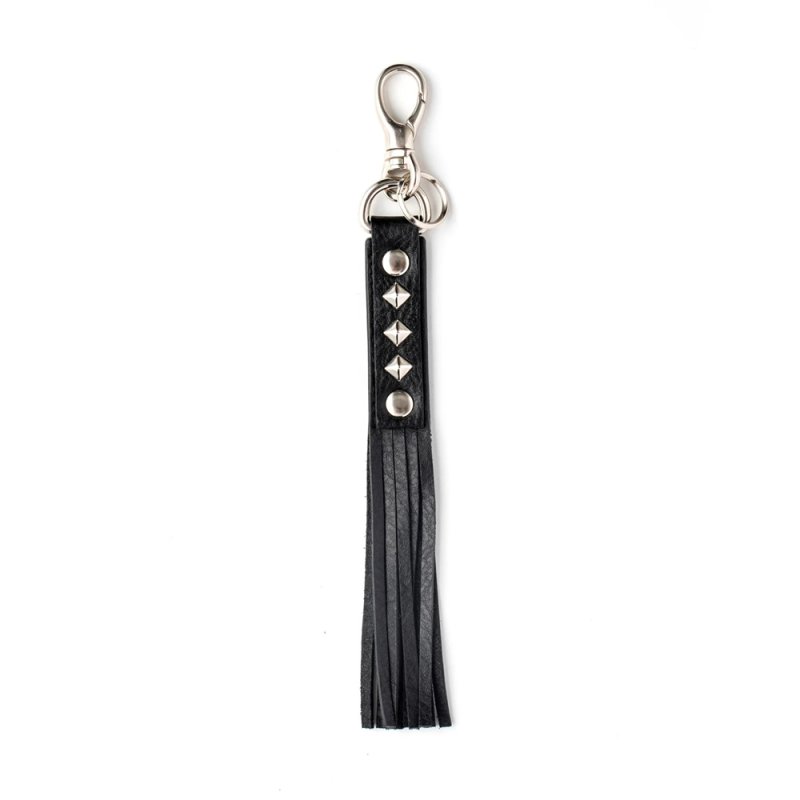画像1: CALEE/STUDS LEATHER ASSORT KEY RING ＜TYPE I＞ A（BLACK/A）［スタッズレザーキーリング-24春夏］
