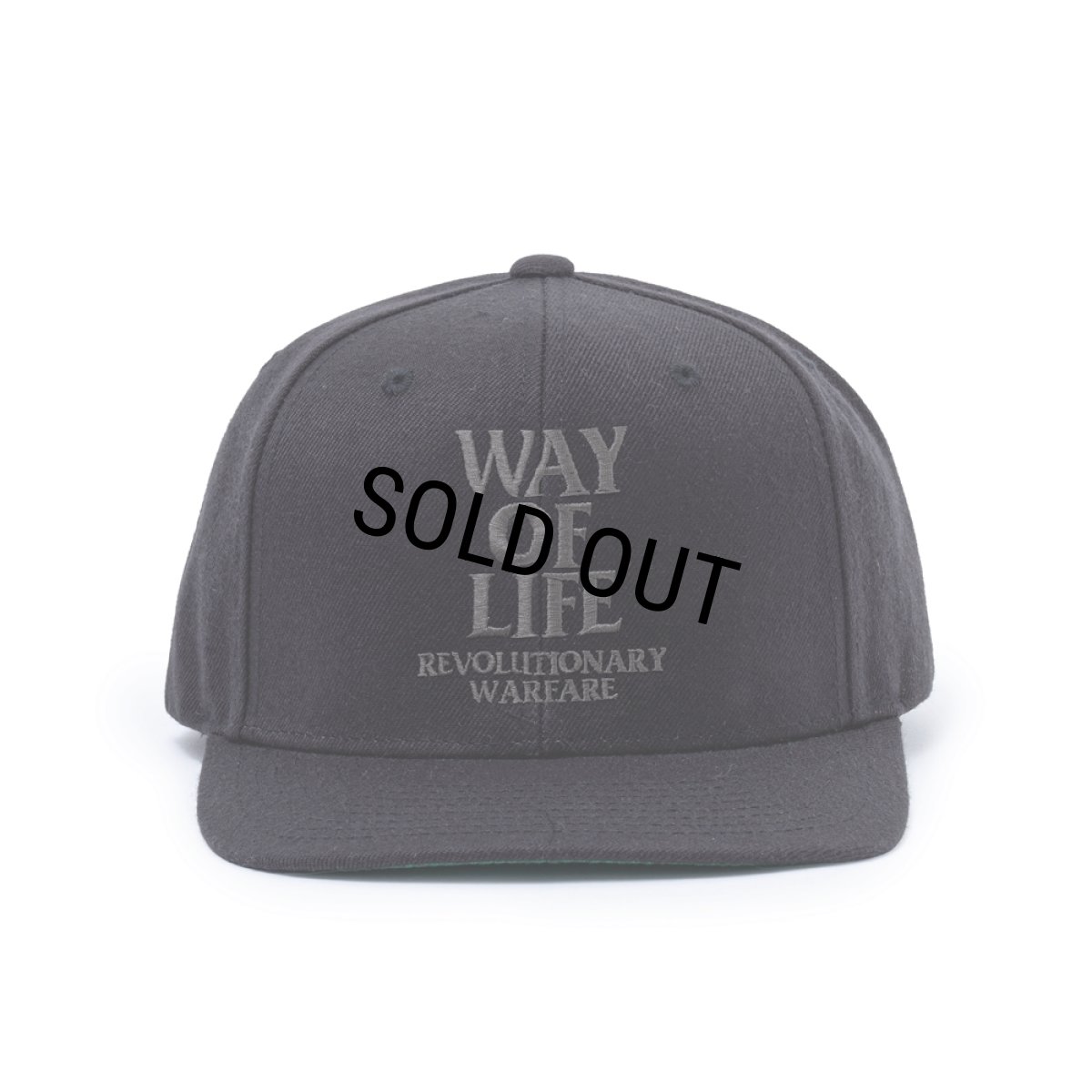 画像1: RATS/EMBROIDERY CAP "WAY OF LIFE"（BLACK/CHARCOAL）［スナップバックキャップ-24春夏］ (1)
