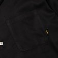 画像4: 【30%OFF】CALEE/EMBROIDERY OPEN COLLAR L/S SH（BLACK）［オープンカラーシャツ-24春夏］