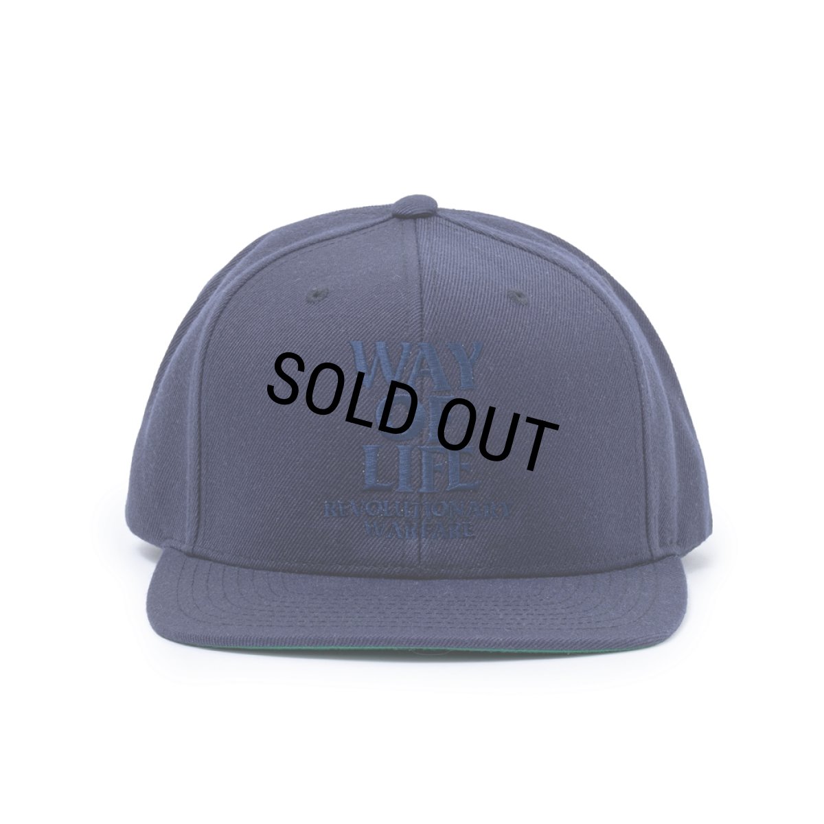 画像1: RATS/EMBROIDERY CAP "WAY OF LIFE"（NAVY/NAVY）［スナップバックキャップ-24春夏］ (1)