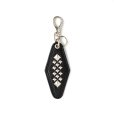 画像1: CALEE/STUDS LEATHER ASSORT KEY RING ＜TYPE I＞ C（BLACK/C）［スタッズレザーキーリング-24春夏］ (1)