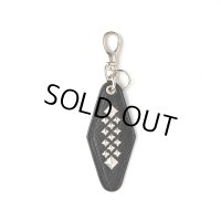 CALEE/STUDS LEATHER ASSORT KEY RING ＜TYPE I＞ C（BLACK/C）［スタッズレザーキーリング-24春夏］