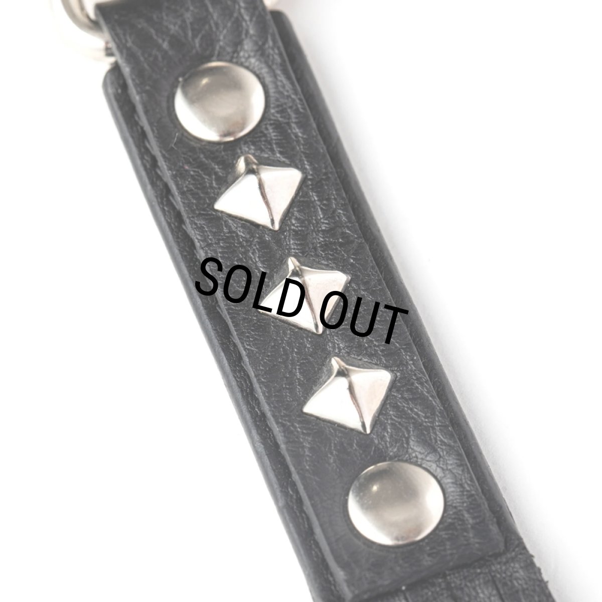 画像3: CALEE/STUDS LEATHER ASSORT KEY RING ＜TYPE I＞ A（BLACK/A）［スタッズレザーキーリング-24春夏］ (3)
