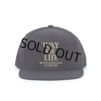 RATS/EMBROIDERY CAP "WAY OF LIFE"（BLACK/ASH GOLD）［スナップバックキャップ-24春夏］