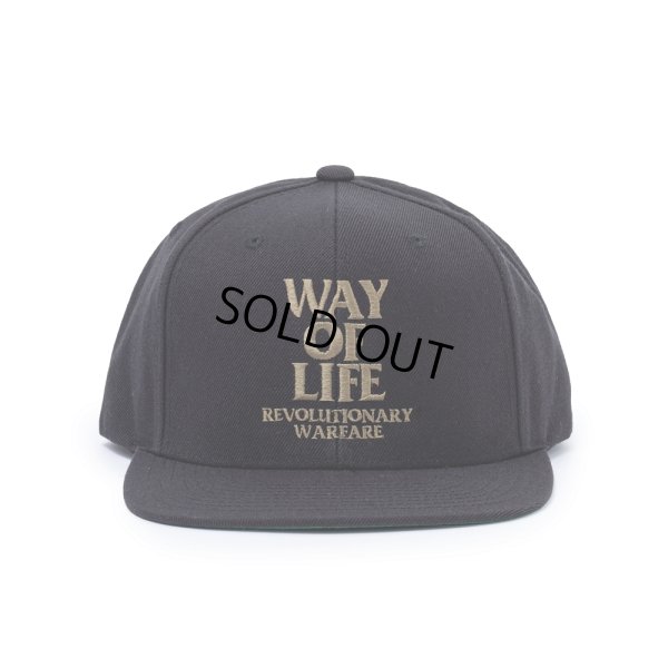 画像1: RATS/EMBROIDERY CAP "WAY OF LIFE"（BLACK/ASH GOLD）［スナップバックキャップ-24春夏］