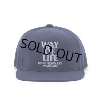 RATS/EMBROIDERY CAP "WAY OF LIFE"（NAVY/SILVER GRAY）［スナップバックキャップ-24春夏］