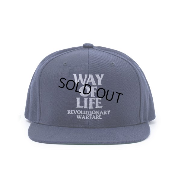 画像1: RATS/EMBROIDERY CAP "WAY OF LIFE"（NAVY/SILVER GRAY）［スナップバックキャップ-24春夏］