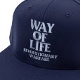 画像3: RATS/EMBROIDERY CAP "WAY OF LIFE"（NAVY/PEARL BLUE）［スナップバックキャップ-24春夏］