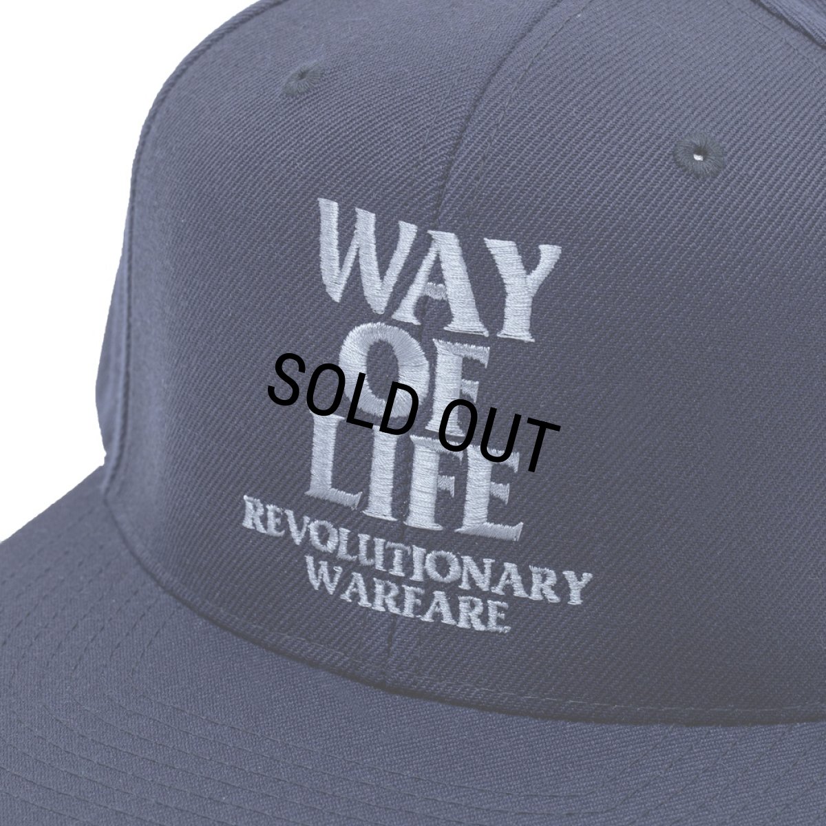 画像3: RATS/EMBROIDERY CAP "WAY OF LIFE"（NAVY/PEARL BLUE）［スナップバックキャップ-24春夏］ (3)