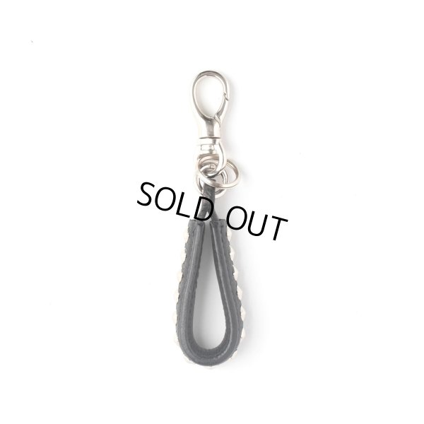 画像1: CALEE/STUDS LEATHER ASSORT KEY RING ＜TYPE I＞ D（BLACK/D）［スタッズレザーキーリング-24春夏］