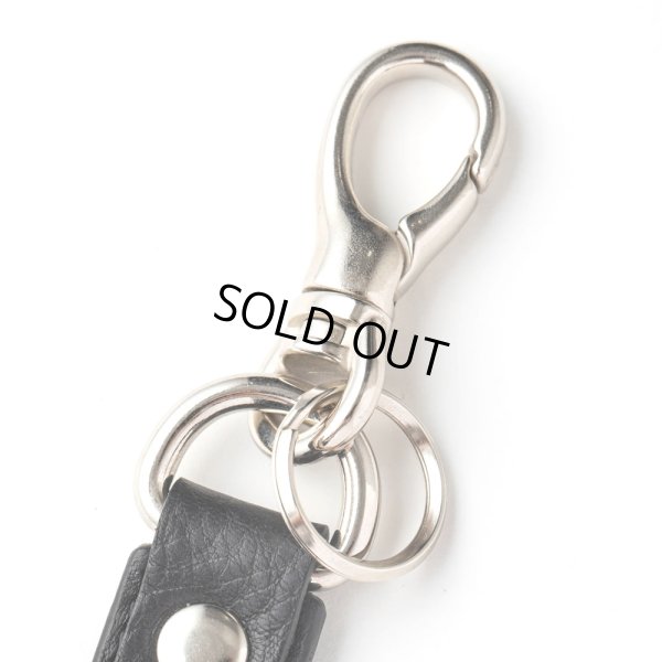 画像2: CALEE/STUDS LEATHER ASSORT KEY RING ＜TYPE I＞ A（BLACK/A）［スタッズレザーキーリング-24春夏］