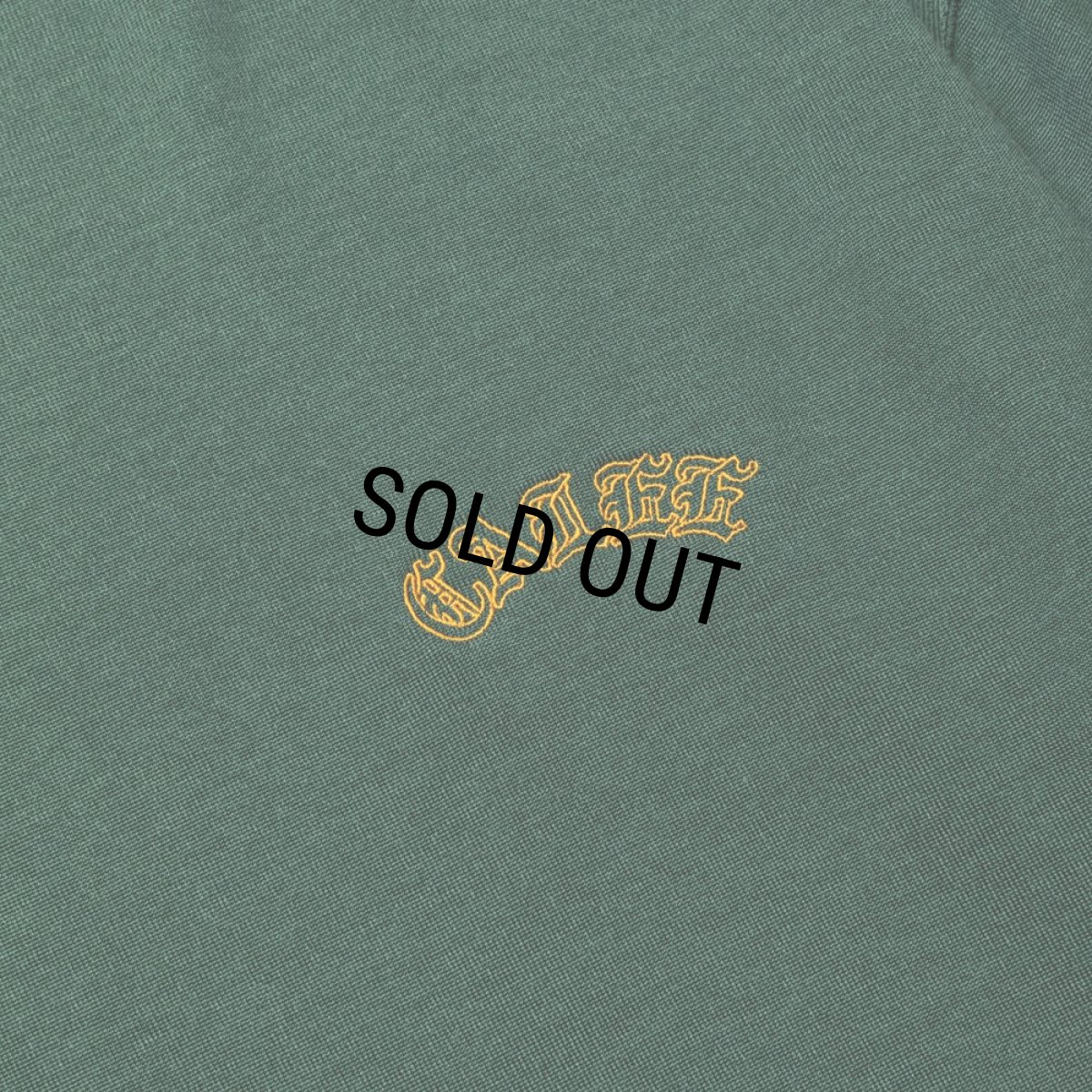 画像3: 【40%OFF】CALEE/VINTAGE TYPE R/C DROP SHOULDER L/S TEE（GREEN）［ドロップショルダー長袖T-24春夏］ (3)