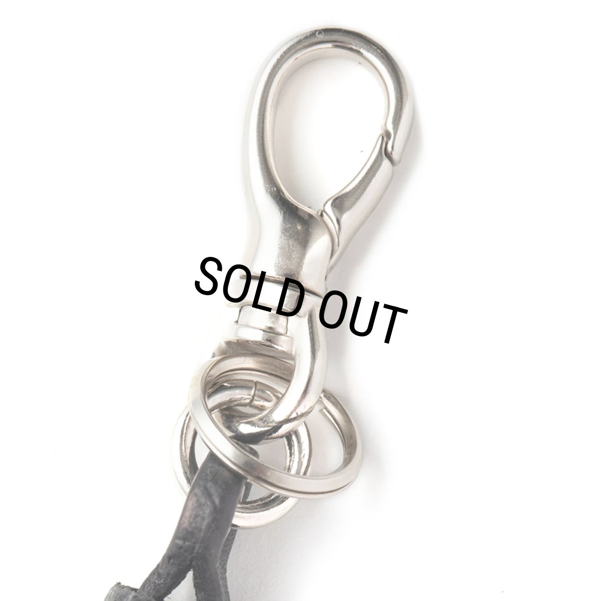 画像2: CALEE/STUDS LEATHER ASSORT KEY RING ＜TYPE I＞ D（BLACK/D）［スタッズレザーキーリング-24春夏］ (2)