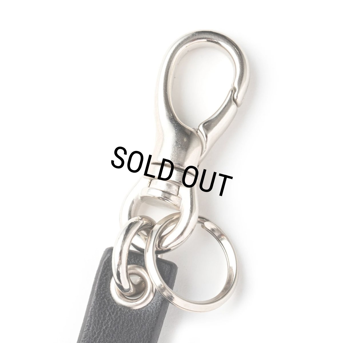 画像2: CALEE/STUDS LEATHER ASSORT KEY RING ＜TYPE I＞ B（BLACK/B）［スタッズレザーキーリング-24春夏］ (2)