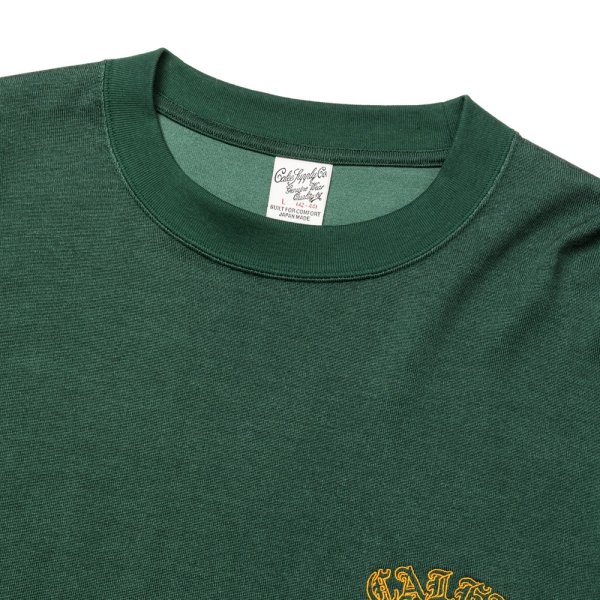 画像2: 【30%OFF】CALEE/VINTAGE TYPE R/C DROP SHOULDER L/S TEE（GREEN）［ドロップショルダー長袖T-24春夏］