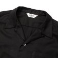 画像3: 【30%OFF】CALEE/EMBROIDERY OPEN COLLAR L/S SH（BLACK）［オープンカラーシャツ-24春夏］