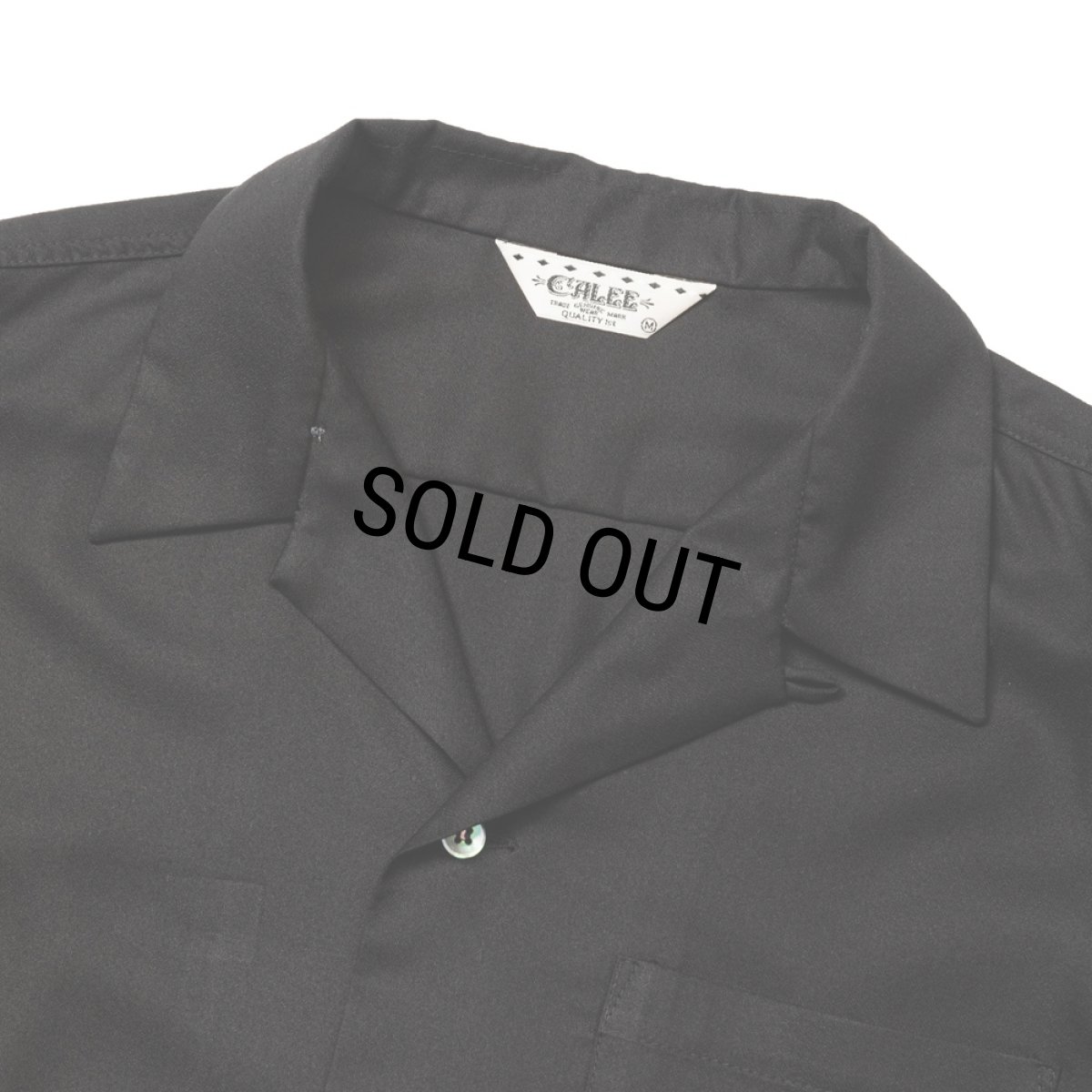 画像3: 【30%OFF】CALEE/EMBROIDERY OPEN COLLAR L/S SH（BLACK）［オープンカラーシャツ-24春夏］ (3)