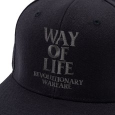 画像3: RATS/EMBROIDERY CAP "WAY OF LIFE"（BLACK/CHARCOAL）［スナップバックキャップ-24春夏］ (3)