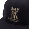 画像3: RATS/EMBROIDERY CAP "WAY OF LIFE"（BLACK/ASH GOLD）［スナップバックキャップ-24春夏］