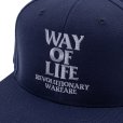 画像3: RATS/EMBROIDERY CAP "WAY OF LIFE"（NAVY/SILVER GRAY）［スナップバックキャップ-24春夏］