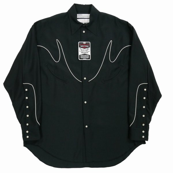 画像1: DAIRIKU/"J.Fox" Western Over Shirt（Black）［ウエスタンオーバーシャツ-24春夏］