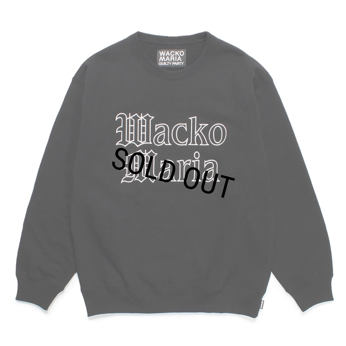 画像1: WACKO MARIA/HEAVY WEIGHT CREW NECK SWEAT SHIRT（BLACK）［クルーネックスウェット-24春夏］ (1)