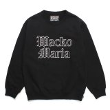 WACKO MARIA/HEAVY WEIGHT CREW NECK SWEAT SHIRT（BLACK）［クルーネックスウェット-24春夏］