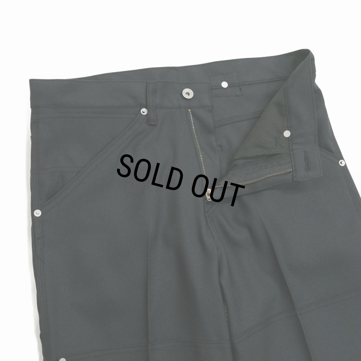 画像4: DAIRIKU/"Painter" Pressed Pants（Black）［"ペインター"スタプレパンツ-24秋冬］ (4)