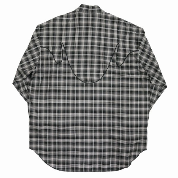 画像2: DAIRIKU/Check Western Over Shirt（Black）［チェックウエスタンオーバーシャツ-24春夏］