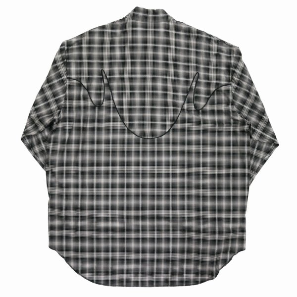 画像2: 【30%OFF】DAIRIKU/Check Western Over Shirt（Black）［チェックウエスタンオーバーシャツ-24春夏］