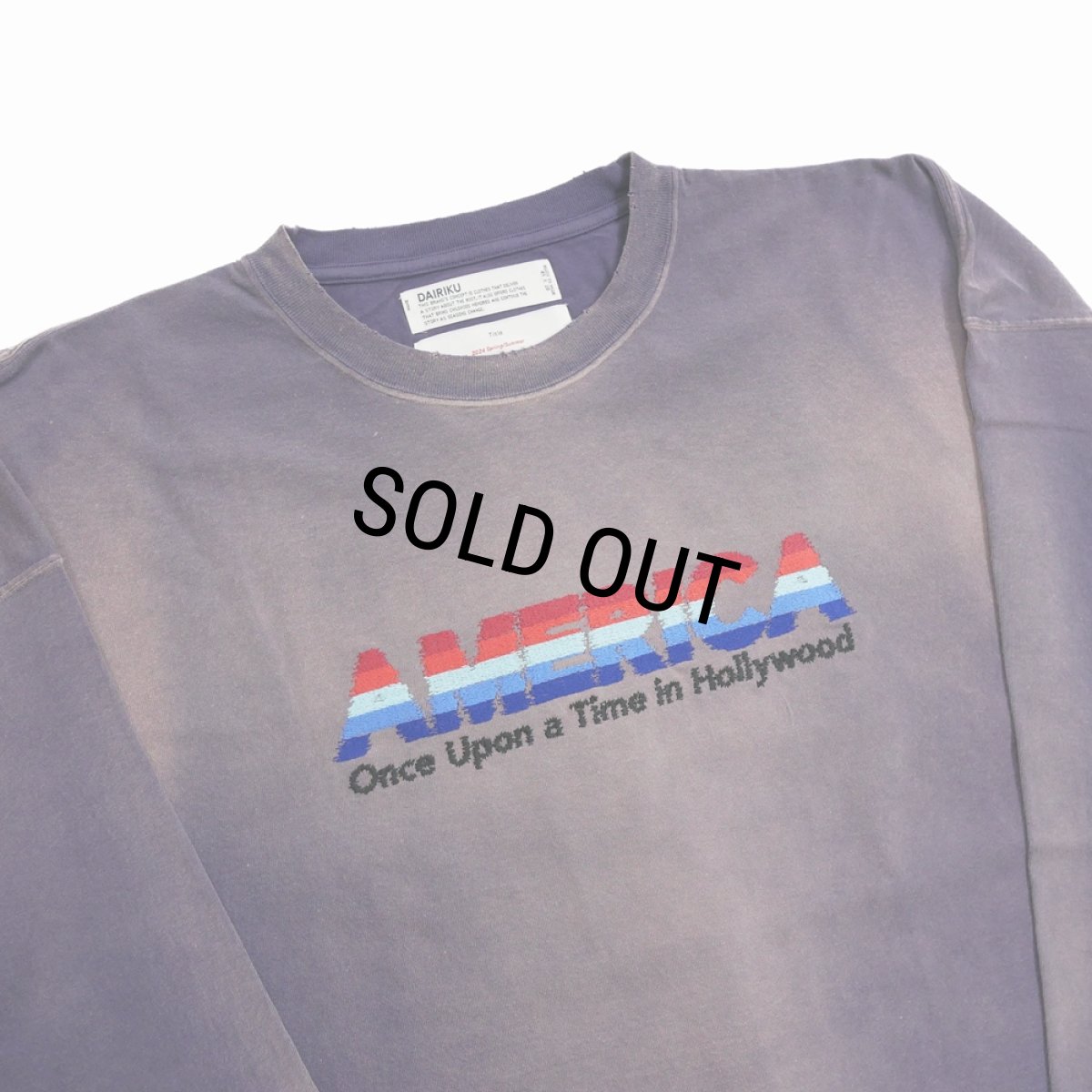 画像4: DAIRIKU/"AMERICA" Vintage Sunburn Tee（Sunburn Navy）［ヴィンテージサンバーン長袖T-24春夏］ (4)