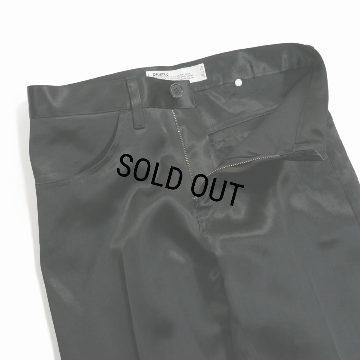 画像4: 【50%OFF】DAIRIKU/"Straight" Satin Pants（Black）［"ストレート"サテンパンツ-24春夏］ (4)