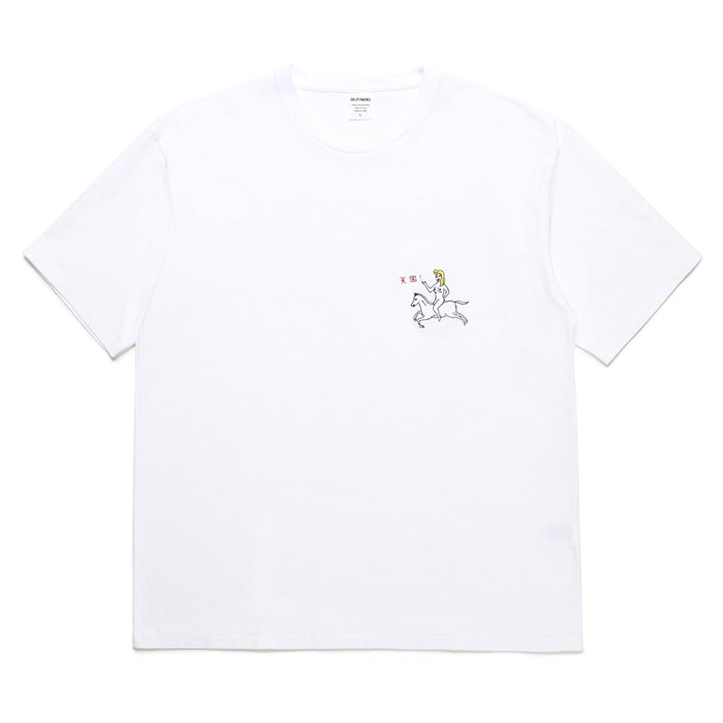 画像1: WACKO MARIA/WASHED HEAVY WEIGHT T-SHIRT（WHITE）［刺繍T-24春夏］