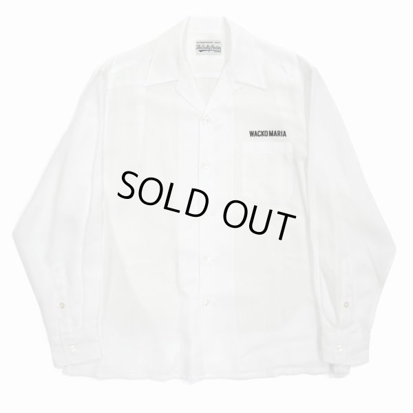 画像1: WACKO MARIA/50'S OPEN COLLAR SHIRT（WHITE）［50'Sオープンカラーシャツ-24春夏］