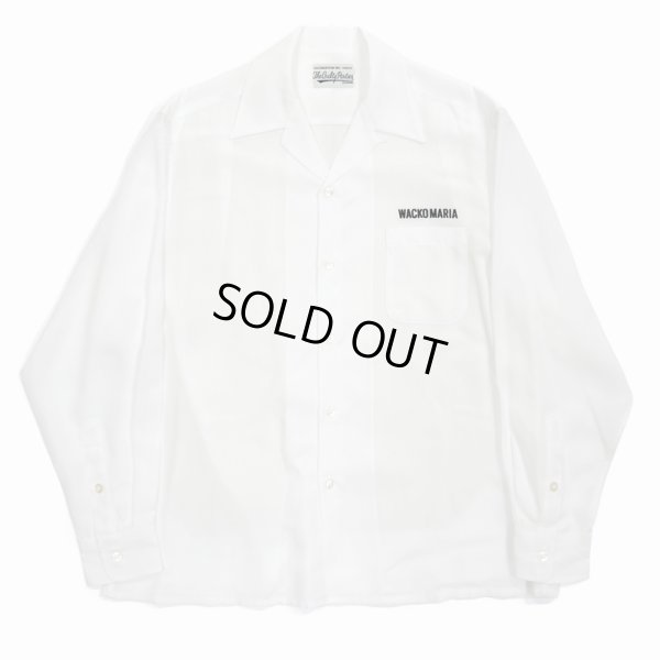 画像1: WACKO MARIA/50'S OPEN COLLAR SHIRT（WHITE）［50'Sオープンカラーシャツ-24春夏］