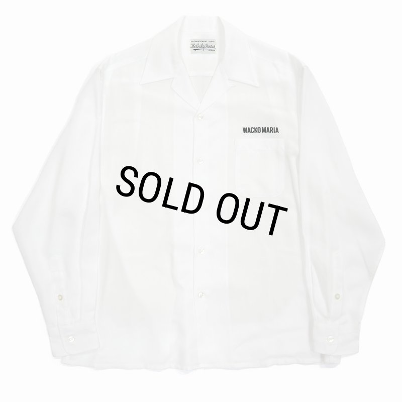 トップス WACKO MARIA 50'S OPEN COLLAR SHIRT WHITE WACKO MARIA/50'S OPEN COLLAR SHIRT（WHITE）［50'Sオープンカラー
