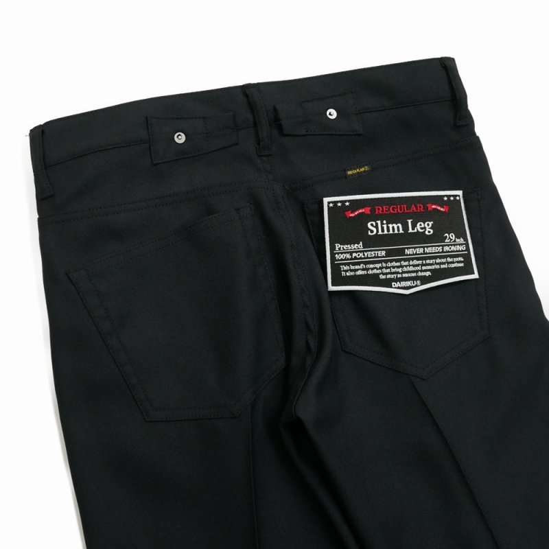 画像3: DAIRIKU/"Slim" Pressed Pants（Black）［"スリム"スタプレパンツ-24春夏］