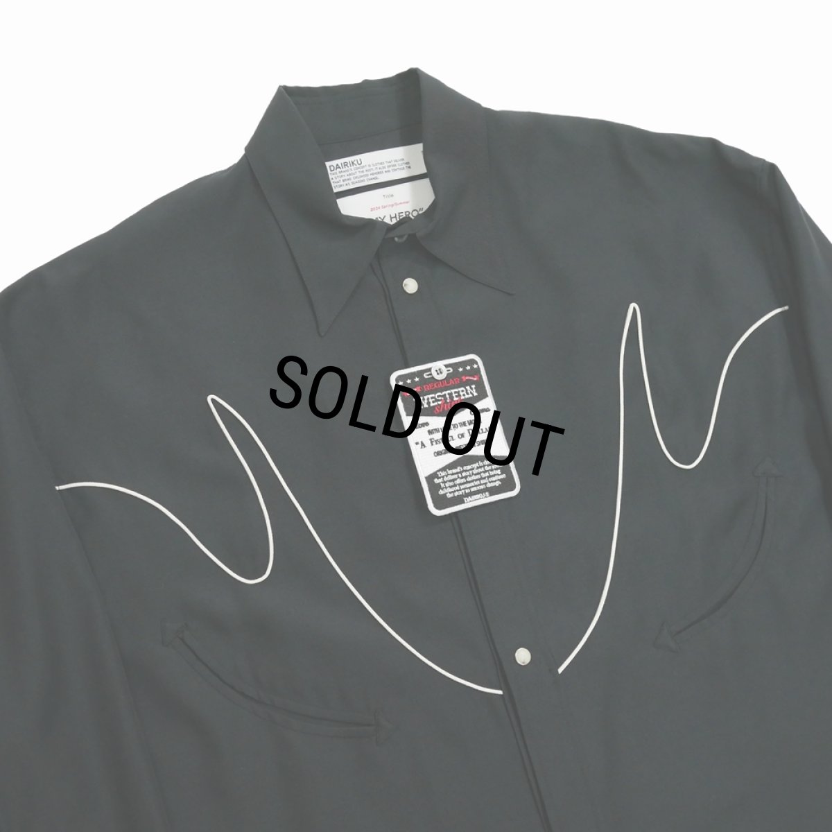 画像4: 【40%OFF】DAIRIKU/"J.Fox" Western Over Shirt（Black）［ウエスタンオーバーシャツ-24春夏］ (4)