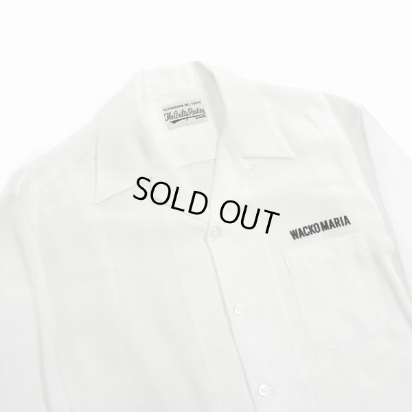 画像2: WACKO MARIA/50'S OPEN COLLAR SHIRT（WHITE）［50'Sオープンカラーシャツ-24春夏］