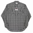 画像1: DAIRIKU/Check Western Over Shirt（Black）［チェックウエスタンオーバーシャツ-24春夏］ (1)