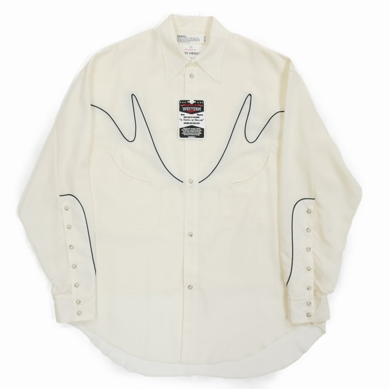 画像1: 【40%OFF】DAIRIKU/"J.Fox" Western Over Shirt（Ivory）［ウエスタンオーバーシャツ-24春夏］