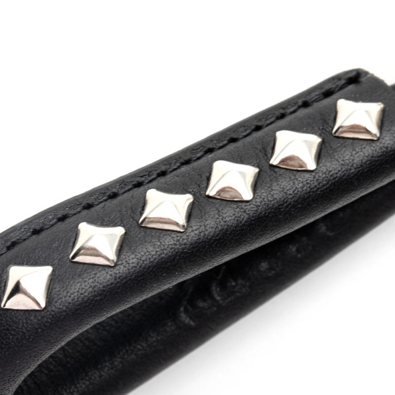 画像2: CALEE/STUDS LEATHER ASSORT KEY RING ＜TYPE I＞ D（BLACK/D）［スタッズレザーキーリング-24春夏］