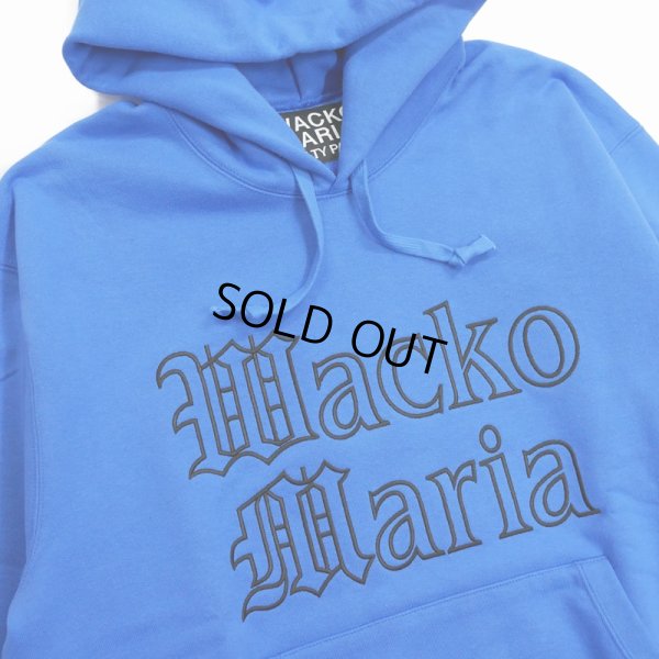 画像2: WACKO MARIA/HEAVY WEIGHT PULL OVER HOODED SWEAT SHIRT（BLUE）［プルオーバーパーカー-24春夏］