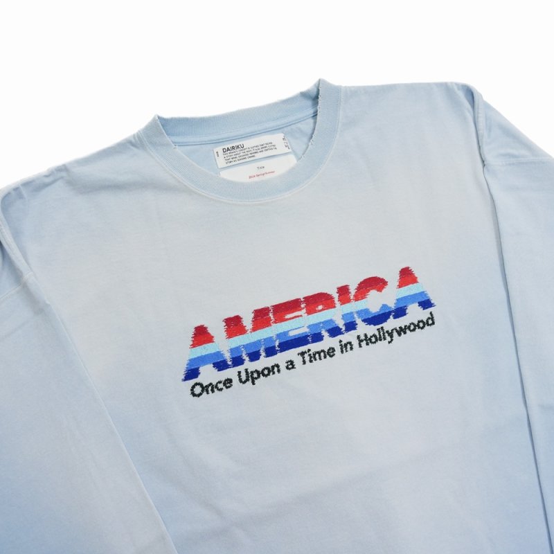 画像3: DAIRIKU/"AMERICA" Vintage Sunburn Tee（Sunburn Aqua）［ヴィンテージサンバーン長袖T-24春夏］