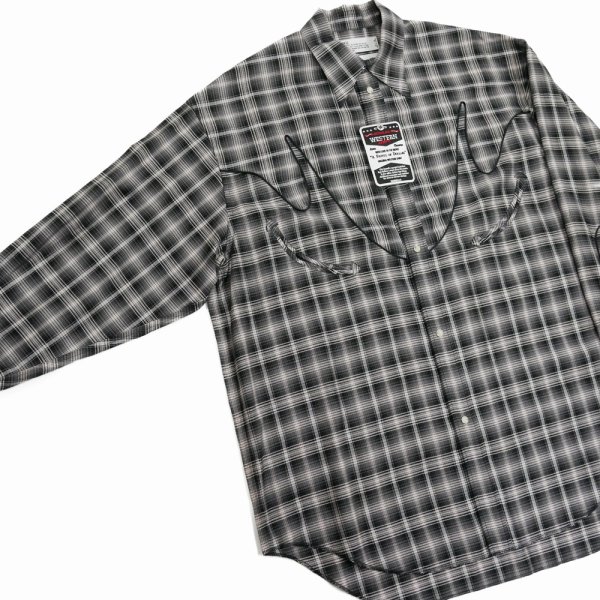 画像3: DAIRIKU/Check Western Over Shirt（Black）［チェックウエスタンオーバーシャツ-24春夏］